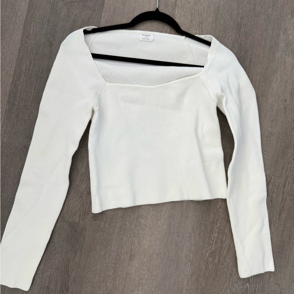 Cotton On White Fitted Ribbed Blouse - Picture 2 of 3